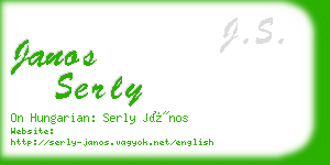 janos serly business card